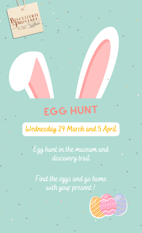 easter event egg hunt at biscuiterie de provence